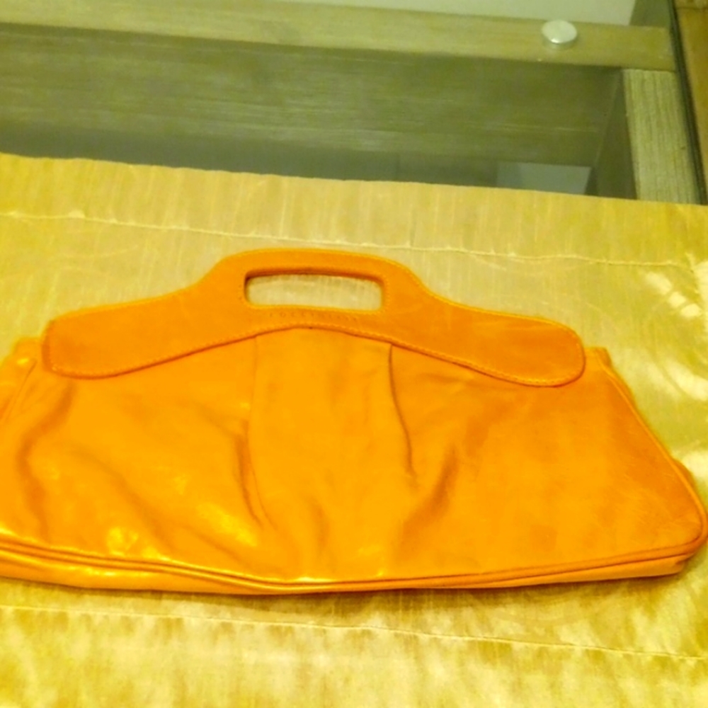 Coccinelle orange leather purse